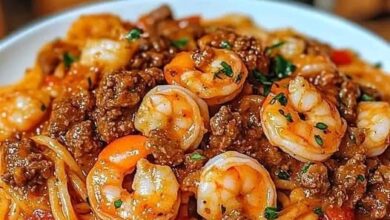 Creamy Beef and Shrimp Spaghetti in Cajun Sauce – A Flavorful Fusion Feast!