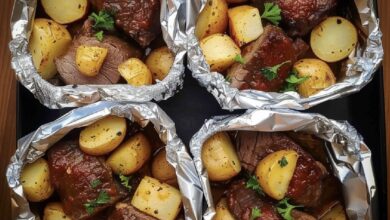 Melt-in-Your-Mouth Foil-Wrapped Beef and Potatoes – A One-Pan Wonder!