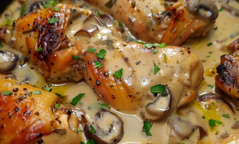 Garlic Butter Mushroom Chicken – A Rich and Flavorful Comfort Dish